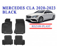 REZAW PLAST Custom-Fit Rubber Mats for Mercedes CLA 2020-2023 All-Season Black
