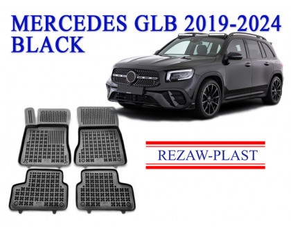 REZAW PLAST Precision Fit Rubber Mats for Mercedes GLB 2019-2024 All Weather Black