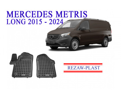 REZAW PLAST Automotive Floor Liners for Mercedes Metris 2015-2024 All Season Black