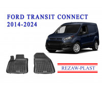 REZAW PLAST Floor Mats for Ford Transit Connect 2014-2024 2PC All Season Black
