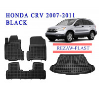 REZAW PLAST Floor Liners for Honda CR-V 2007-2011 All Weather Black