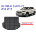 REZAW PLAST Cargo Liner for Hyundai Santa Fe 2013-2018 Waterproof Black
