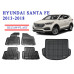 REZAW PLAST Floor Liners Set for Hyundai Santa Fe 2013-2018 All Season Black