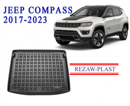 REZAW PLAST Trunk Mat for Jeep Compass 2017-2023 All Weather Black