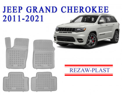 REZAW PLAST Premium Floor Mats for Jeep Grand Cherokee 2011-2021 All Season Gray