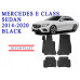 REZAW PLAST Vehicle Mats for Mercedes E Class 2014-20200 Sedan All Weather Black