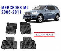 REZAW PLAST Perfect Fit Floor Mats for Mercedes ML 2006-2011 Durable Black