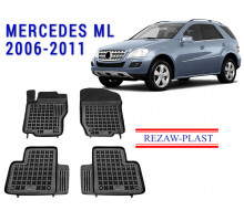 REZAW PLAST Perfect Fit Floor Mats for Mercedes ML 2006-2011 All Season Black