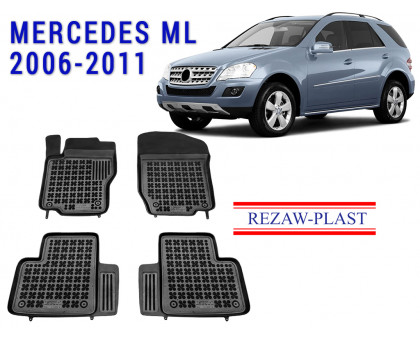 REZAW PLAST Perfect Fit Floor Mats for Mercedes ML 2006-2011 All Season Black