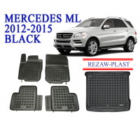 REZAW PLAST Auto Mats for Mercedes ML 2012-2015 Waterproof Black