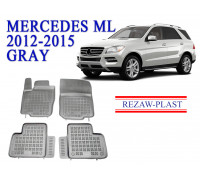 REZAW PLAST SUV Liners Set for Mercedes ML 350 2012-2015 Odorless Gray
